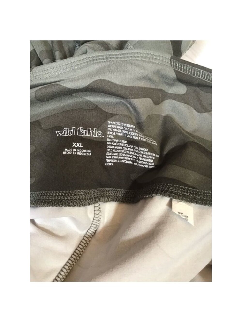 Wild Fable Womens Leggings XXL Green Mid Rise Camo Pockets Full Length Yoga NWT - Picture 4 of 7